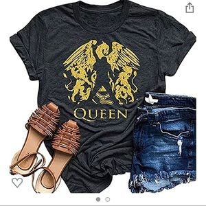 Queen T-Shirt Vintage Short Sleeve Graphic Tee